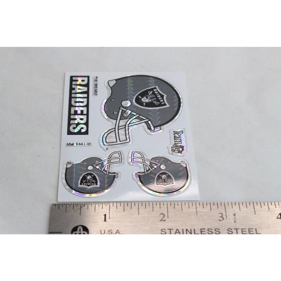 Prism Sticker 1993 NFL Vending Machine Los Angeles Raiders Football Team New - Picture 2 of 4